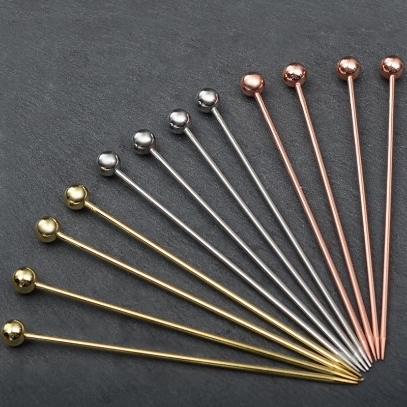 Ball cocktail picks