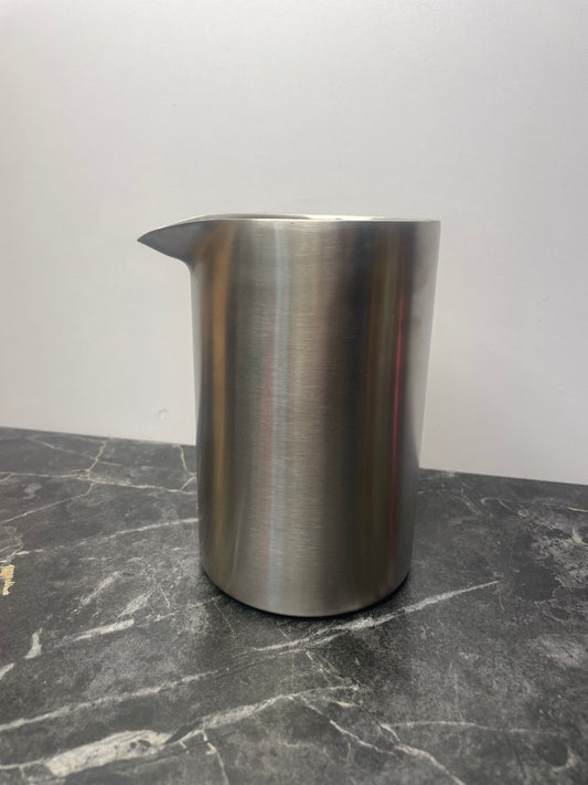 Mixing Glass 540ml double layer  Silver Matt With Lip