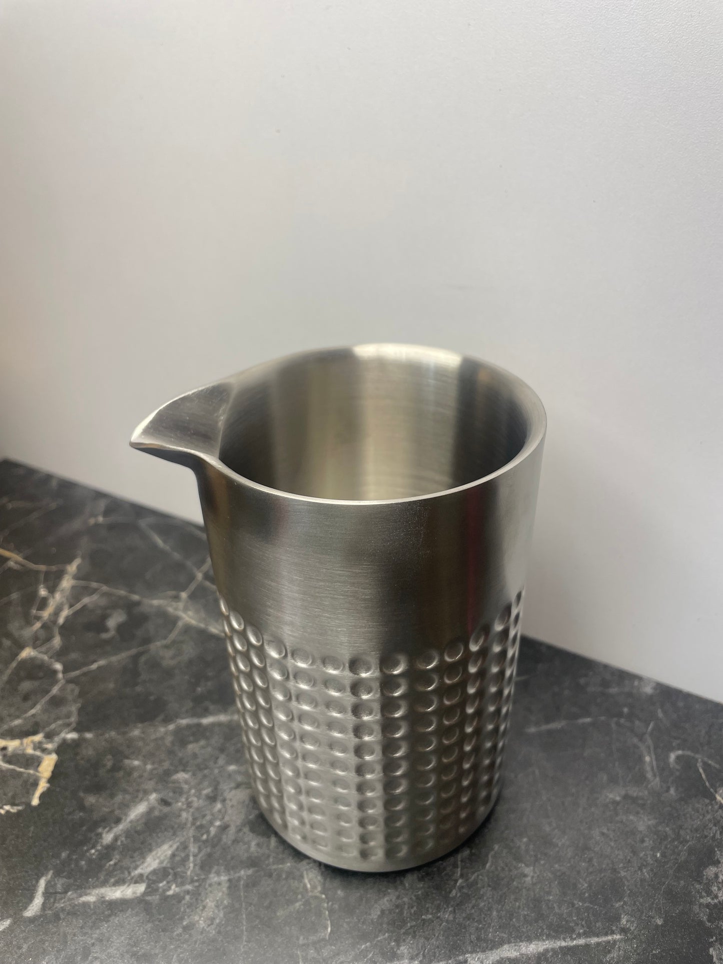 Mixing Glass 540ml double layer Hummer Silver Matt With Lip