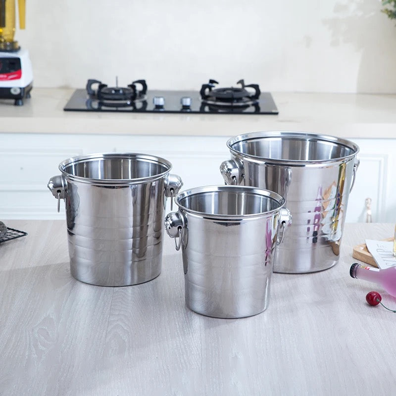 Ice bucket Stainless Steel Round Line