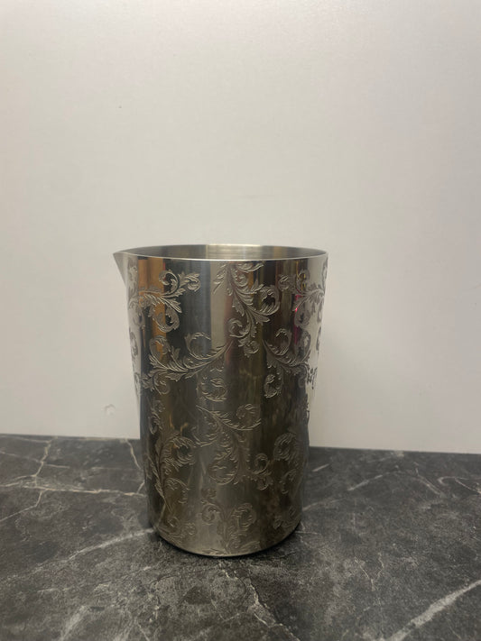 Mixing Glass 500ml  Silver Leaf Mirror With Lip