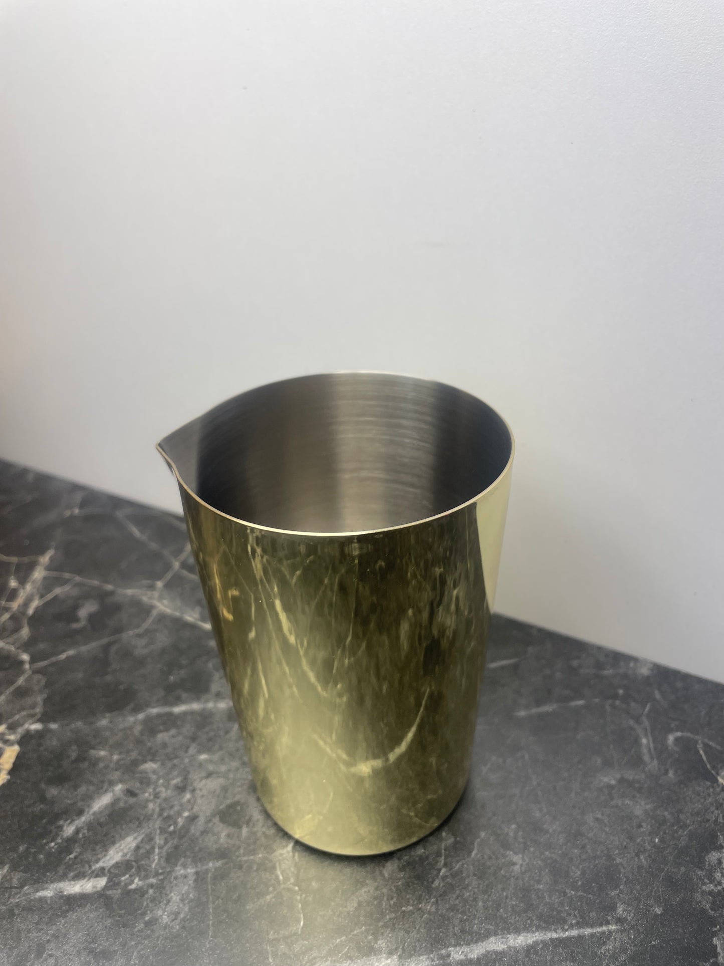 Mixing Glass 500ml  Gold Mirror With Lip