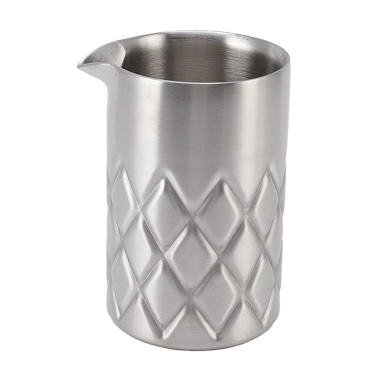 Mixing Glass 540ml double layer grid Mirror With Lip