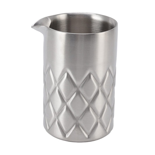 Mixing Glass 540ml double layer grid Mirror With Lip