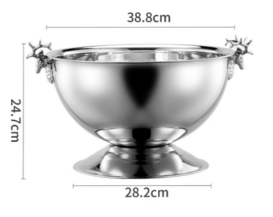 Champagne Bowl 304 Stainless Steel Deer Head Wall