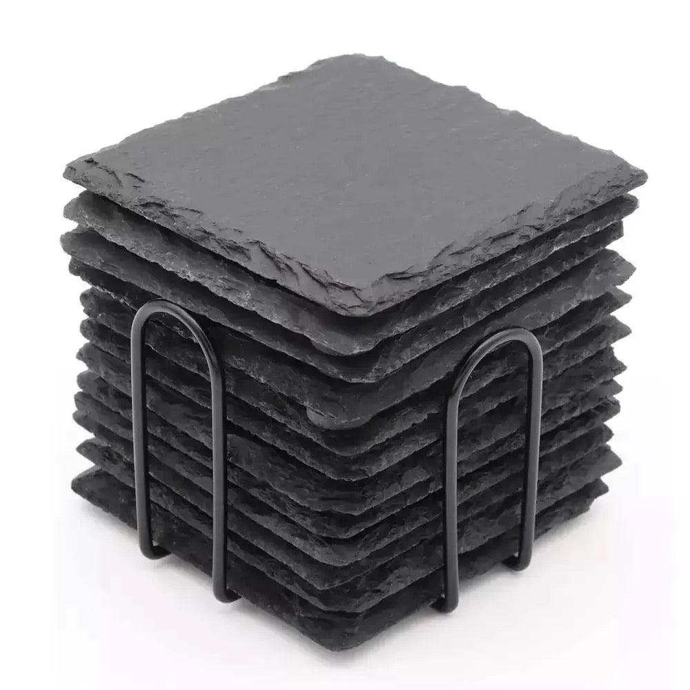 Rock Coasters with Holder