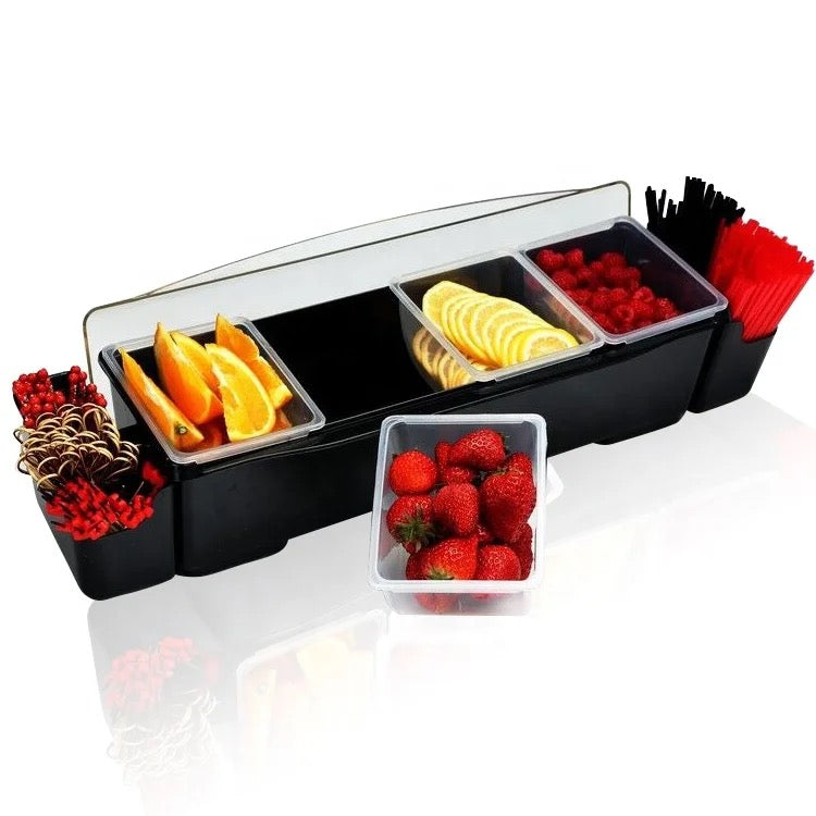 Garnish organizer box